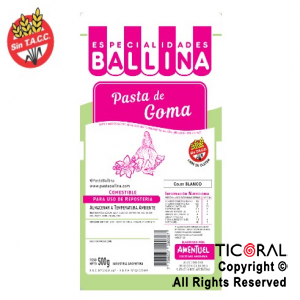 PASTA BALLINA DE GOMA 500GRS x 1